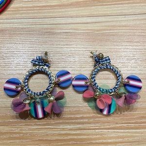 Kate spade set sail statement hoop earrings. Very good condition